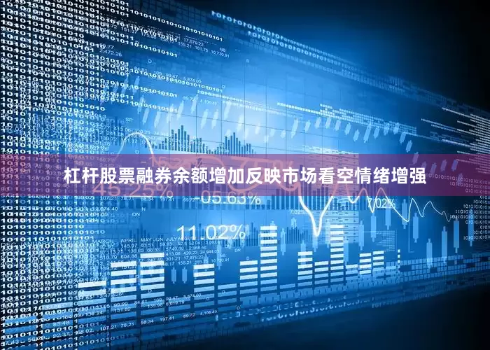 杠杆股票融券余额增加反映市场看空情绪增强